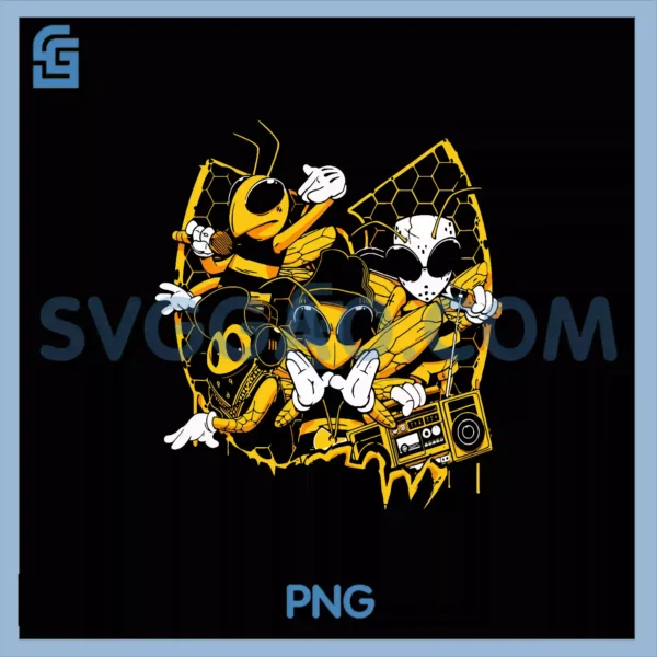 Bees Hip Hop PNG, Old School Rap Music Lover PNG