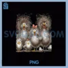 Eagerlys Colorful Chicken Art PNG, Crazy Chicken Family PNG