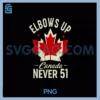 Elbows Up Canada Never 51 PNG, Canada Flag Stand Strong PNG