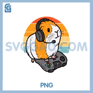 Guinea Pig Gamer PNG, Retro Video Gaming Cavy PNG