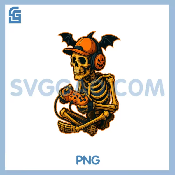 Halloween Skeleton PNG, Gamer Video Gaming Premium PNG