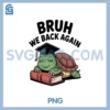 Back to School Turtle PNG, Bruh We Back Again PNG