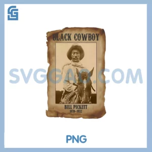 Black Cowboy Bill Pickett PNG, Western Rodeo Melanin History PNG