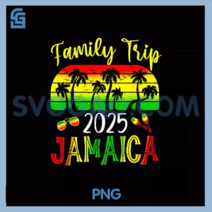 Family Trip Jamaica 2025 PNG, Summer Vacation Beach Matching PNG