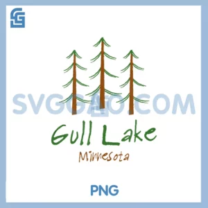 Gull Lake Minnesota PNG, Brainerd Lakes Area Minimalist Trees PNG