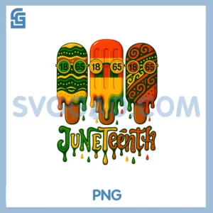 Juneteenth PNG, Popsicle Freedom and Celebration Colors PNG