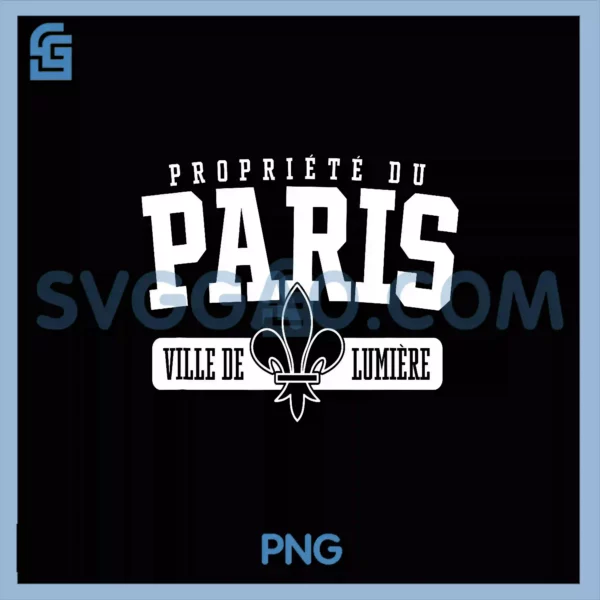 Property of Paris PNG, City of Light in French PNG