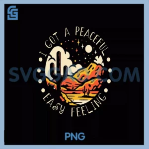 Valgory Vintage Unisex, Black Cotton, Polyester Blend PNG, I Got An Easy Peaceful FeelingPNG