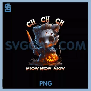 Ch Ch Ch Meow Meow Meow PNG, Horror Movies Halloween Cat PNG