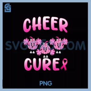 Cheer For The Cure PNG, Breast Cancer Awareness Pink Ribbon PNG