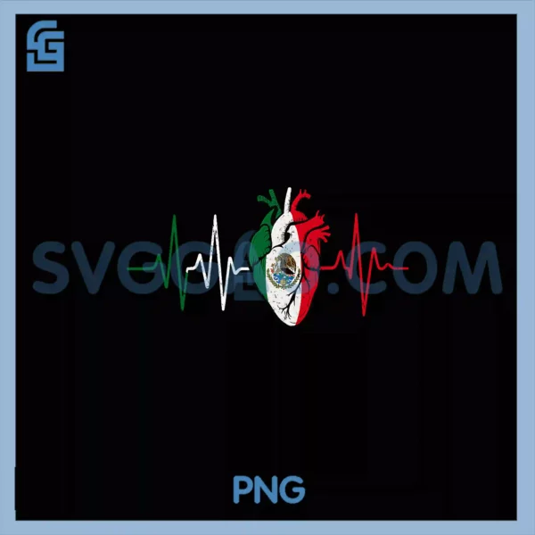 Mexico Heartbeat PNG, Flag Mexican Pride Viva Mexican Culture PNG