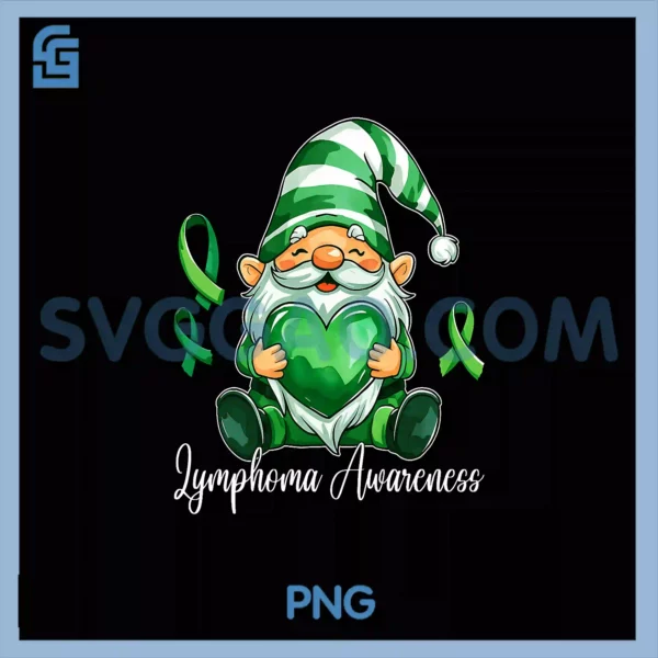 Supporter Cute Gnome PNG, Heart Lymphoma Awareness PNG