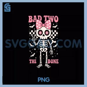 Bad 2 the Bone Outfit PNG, 2nd Birthday Skeleton PNG
