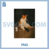Cigarette Kitten PNG, Smoking Stupid Cat Meme Brainrot PNG