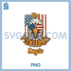 Cool Vintage PNG, Family Matching Pickleball Eagle 4th of July PNG