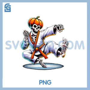 Halloween Skeleton Karate PNG