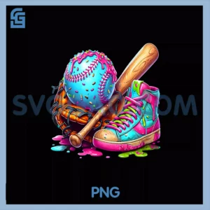 Ice Cream Drip Baseball Stuff PNG, Baseball Drip For Boys Graphic PNG