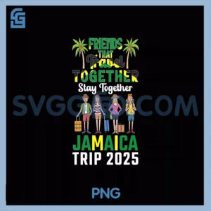 Jamaica Trip 2025 PNG, Friends Travel Vacation Matching Together PNG