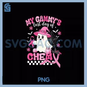 My Gammy's PNG, Last Day Of Chemo Ghost Breast Cancer Awareness PNG