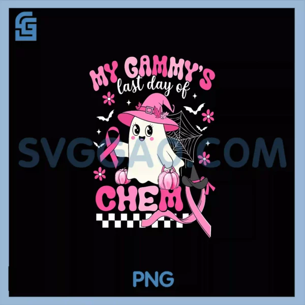 My Gammy's PNG, Last Day Of Chemo Ghost Breast Cancer Awareness PNG