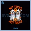 Not Tricks Just Treats PNG, Two Halloween Shih Tzus As Boo PNG