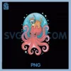 Octopus Cat Diving PNG, Diver Marine Biologist Ocean Octopus PNG