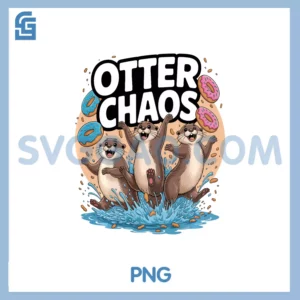 Otter Chaos PNG, Donut Splash PNG