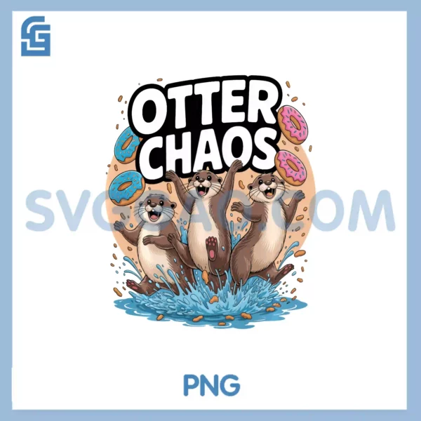 Otter Chaos PNG, Donut Splash PNG