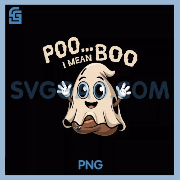 Poop Emoticon Poo Ghost PNG, Halloween Poo I Mean Boo PNG