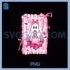 Preppy Floral PNG, Breast Cancer Ghost Coquette PNG