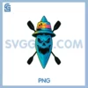 Scary Kayak Spooky PNG, Summer Sport Sunset Halloween Summerween PNG
