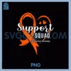 Support Squad Orange PNG, Ribbon Leukemia Blood Cancer Awareness PNG