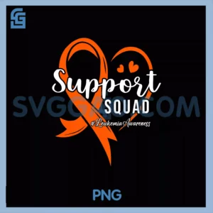 Support Squad Orange PNG, Ribbon Leukemia Blood Cancer Awareness PNG