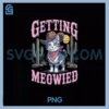 Bachelorette Party Cowgirl Getting PNG, Meowied Cat Bride PNG