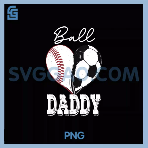 Ball Daddy PNG, Heart Baseball Soccer Player PNG