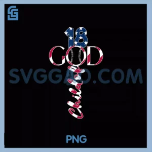 BASEBALL JESUS 18 YEARS PNG, CHILD OF GOD BASEBALL 18TH BIRTHDAY PNG (2)