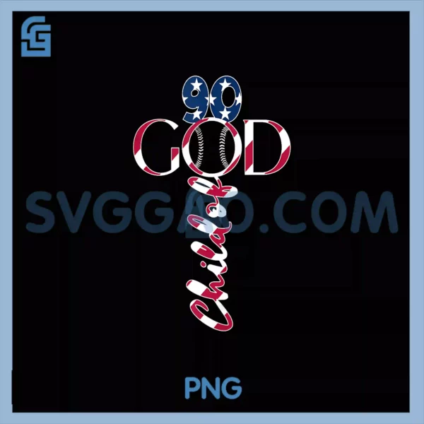BASEBALL JESUS 90 YEARS PNG, CHILD OF GOD BASEBALL 90th BIRTHDAY PNG