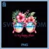 Beach Is My PNG, Happy Place Sunglasses Hibiscus Flower Vacation PNG