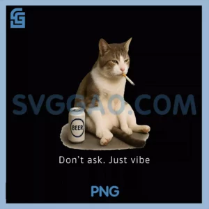 Cigarette Kitten PNG, Smoking Cat Meme Stupid Brainrot PNG (2)