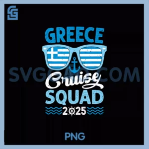 Greece Cruise Squad 2025 PNG,Family Vacation Trip Matching PNG