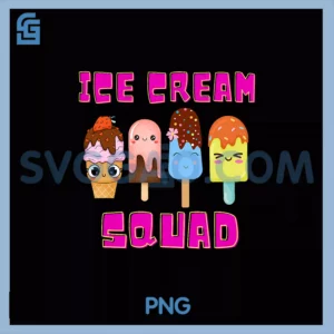 Ice Cream Squad PNG, Cone Lover Kids cake Cute Essential PNG