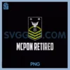 Retired E-9 Master Chief PNG, Petty Officer MCPON Rank PNG