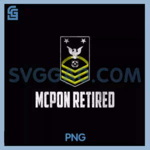 Retired E-9 Master Chief PNG, Petty Officer MCPON Rank PNG