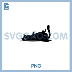Whisker Me Away From This Nonsense PNG, Cute Black Cat PNG