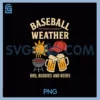 Retro Baseball Weather PNG, BBQ Buddies & Beers Graphic PNG