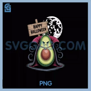 Vampire Avocado Halloween   PNG