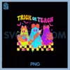 Trick Or Teach PNG, Groovy Teacher Halloween Coquette Cute Ghost PNG