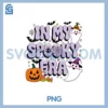 Womens In My Spooky Era Cute Ghost PNG, Halloween V-Neck PNG
