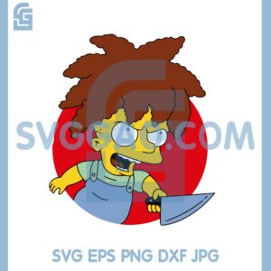 Bart Simpson Halloween Svg, Bart Simpson Holding Knife Svg, Bart Simpson Svg