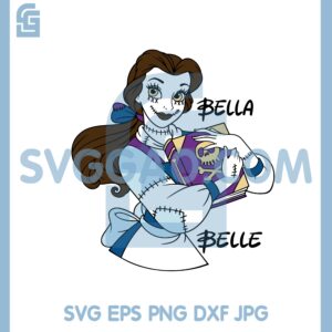 Belle Horror Skull Svg, Bella Halloween Svg, Belle Svg